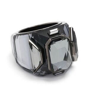 SWAROVSKI NWT - Chroma Cocktail Ring, Black, size 52